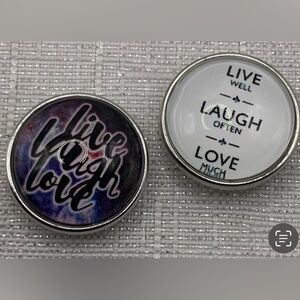 LIVE LAUGH LOVE - Snap Button Charm - 18mm/20mm